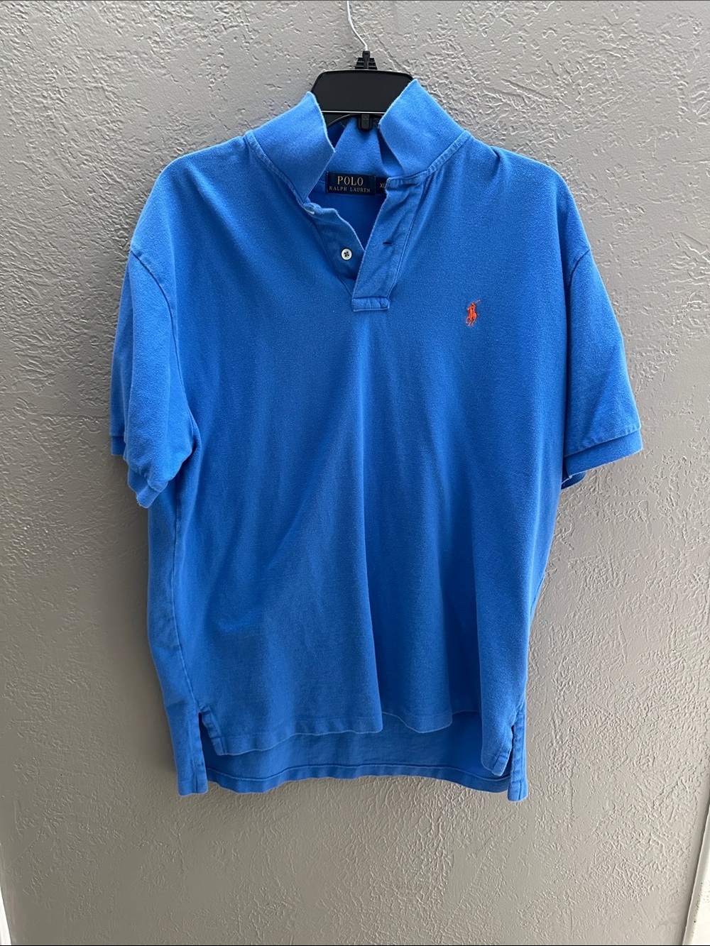 Polo by Ralph Lauren Men’s Polo in Bright Blue with Red Pony